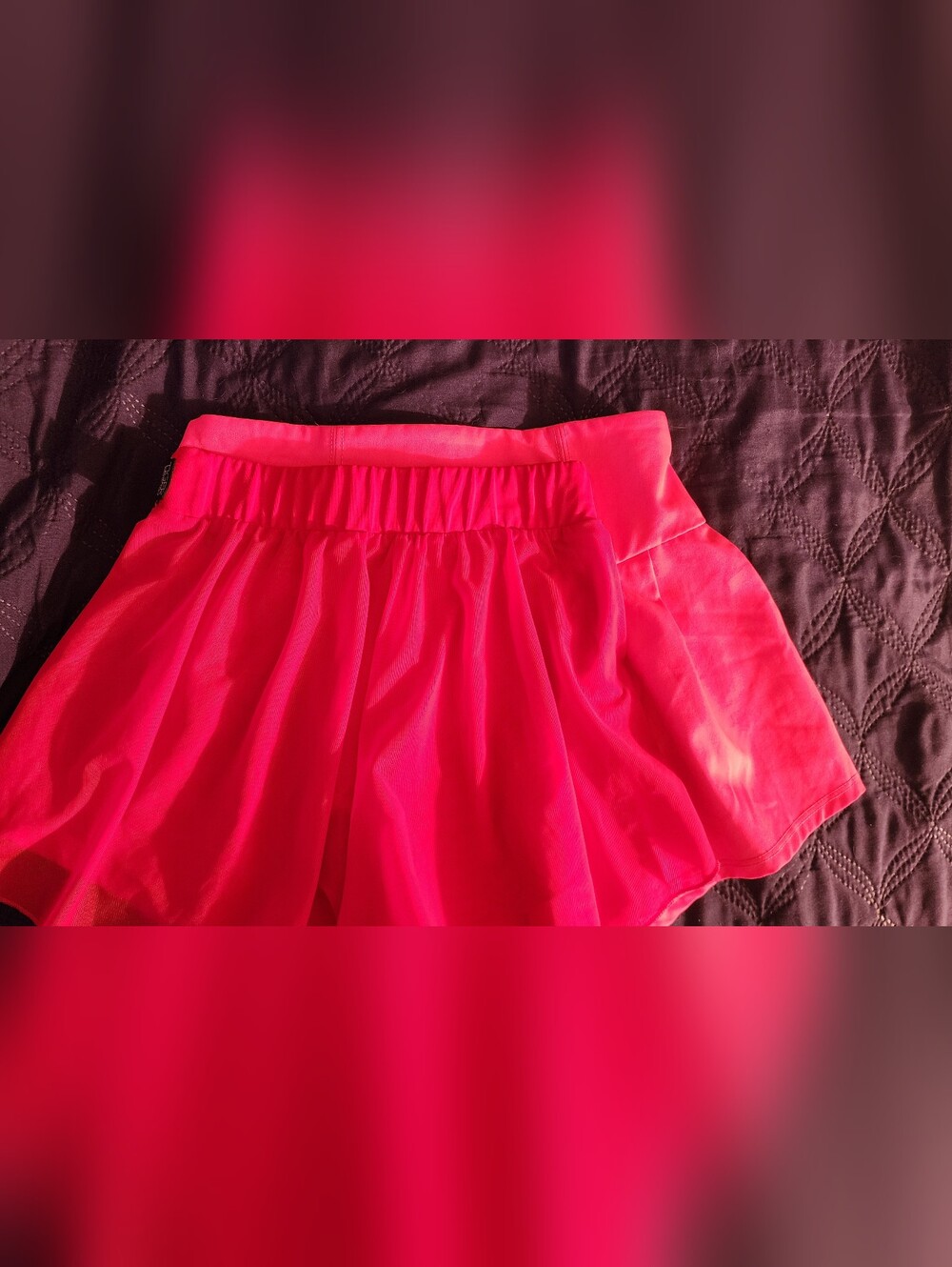 Tiger Friday Red Mesh Petal Shorts